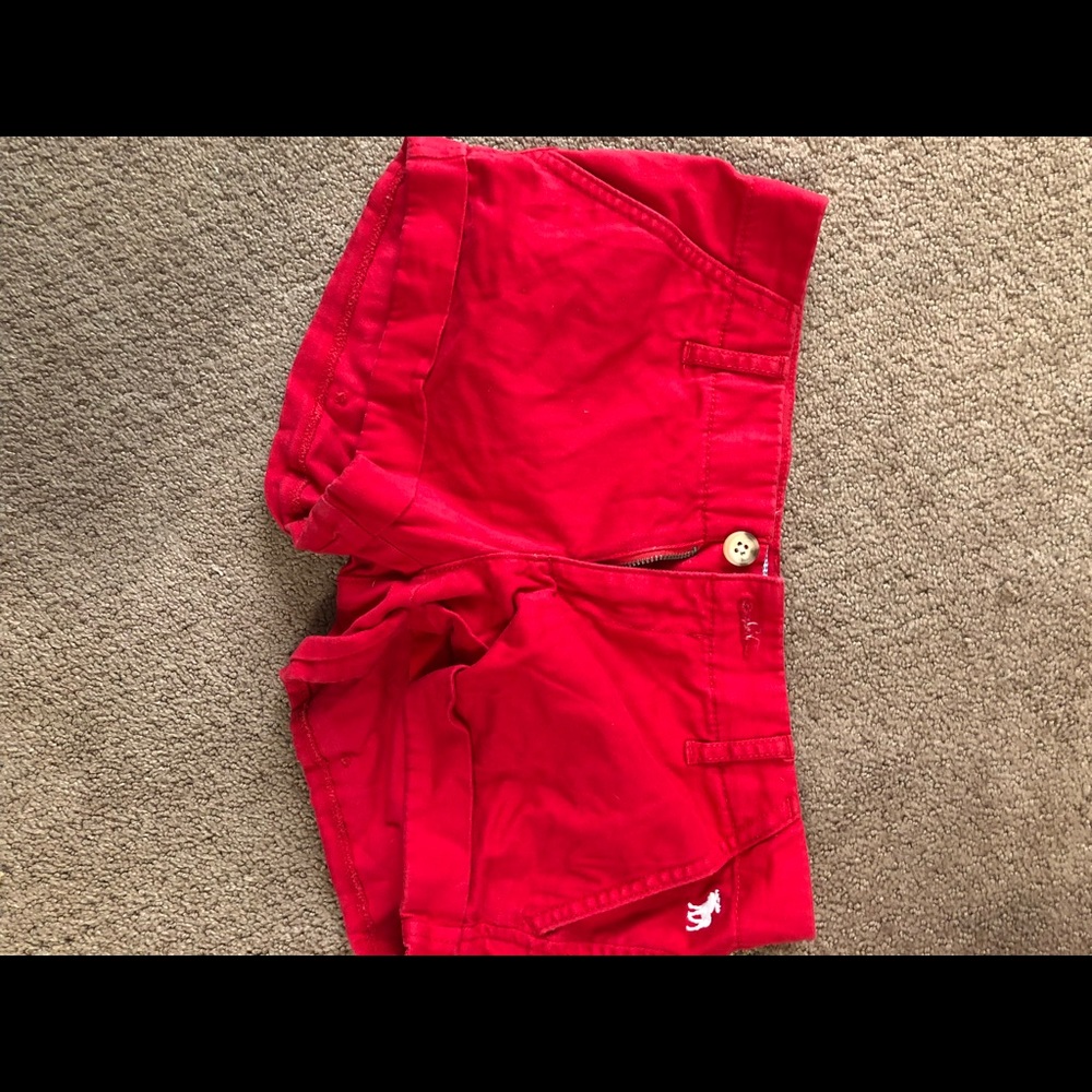 Abercrombie red shorts